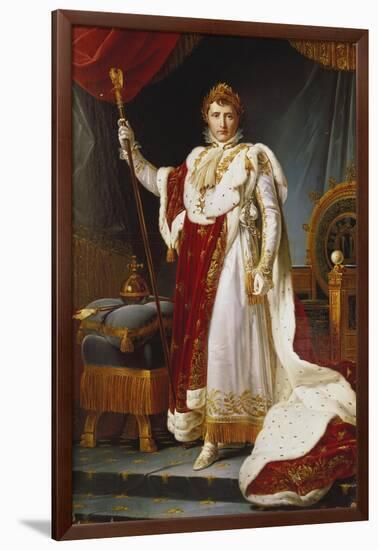 Napoleon Bonaparte in Coronation Regalia. Copy-Francois Gerard-Framed Giclee Print