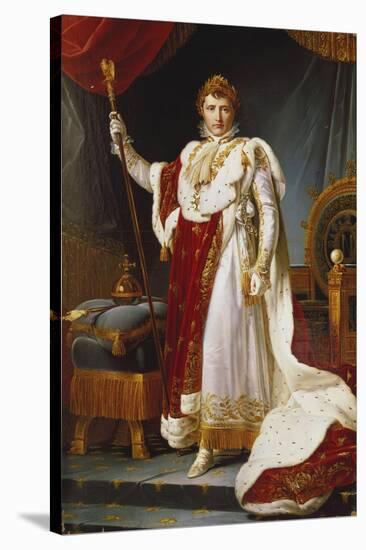 Napoleon Bonaparte in Coronation Regalia. Copy-Francois Gerard-Stretched Canvas