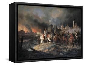 Napoleon Bonaparte in Moscow, 1840-Albrecht Adam-Framed Stretched Canvas