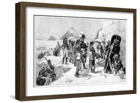 Napoleon Bonaparte Inspecting a Mummy at the Pyramids, 1801-Maurice Orange-Framed Giclee Print