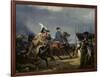 Napoleon Bonaparte on Horseback in the Battle of Iena, 14 October 1808, 1836-Emile Jean Horace Vernet-Framed Giclee Print