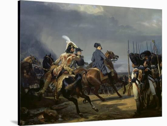 Napoleon Bonaparte on Horseback in the Battle of Iena, 14 October 1808, 1836-Emile Jean Horace Vernet-Stretched Canvas
