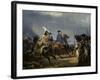 Napoleon Bonaparte on Horseback in the Battle of Iena, 14 October 1808, 1836-Emile Jean Horace Vernet-Framed Giclee Print