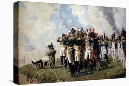 Napoleon Bonaparte on the Borodino Hights, 1897-Vasili Vasilyevich Vereshchagin-Stretched Canvas