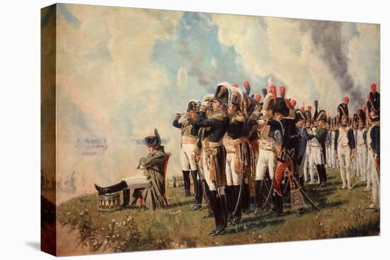 Napoleon Bonaparte on the Borodino Hights-Vasili Vasilyevich Vereshchagin-Stretched Canvas