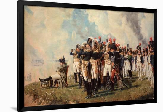 Napoleon Bonaparte on the Borodino Hights-Vasili Vasilyevich Vereshchagin-Framed Giclee Print