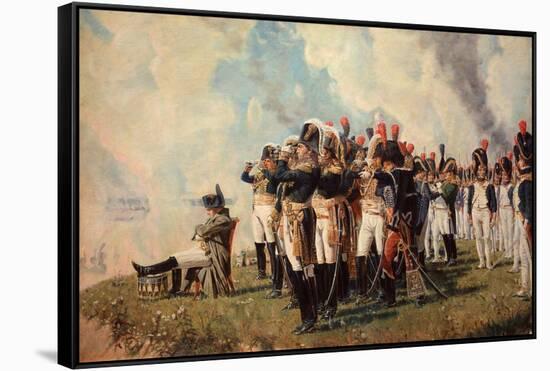 Napoleon Bonaparte on the Borodino Hights-Vasili Vasilyevich Vereshchagin-Framed Stretched Canvas