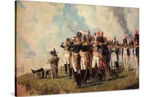 Napoleon Bonaparte on the Borodino Hights-Vasili Vasilyevich Vereshchagin-Stretched Canvas