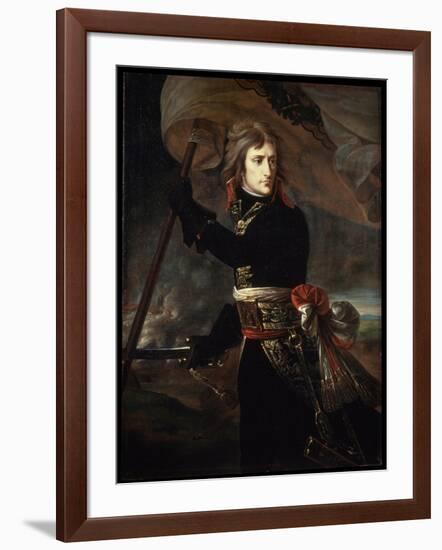 Napoleon Bonaparte on the Bridge at Arcole, 1797-Antoine-Jean Gros-Framed Giclee Print