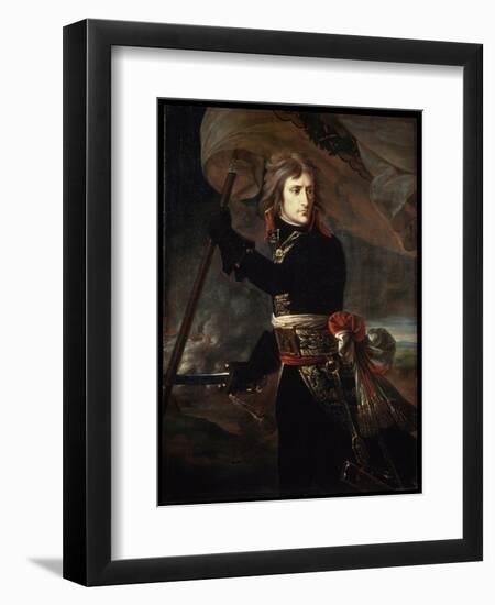 Napoleon Bonaparte on the Bridge at Arcole, 1797-Antoine-Jean Gros-Framed Premium Giclee Print