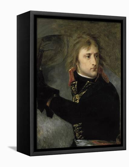 Napoleon Bonaparte on the Bridge at Arcole-Antoine-Jean Gros-Framed Stretched Canvas