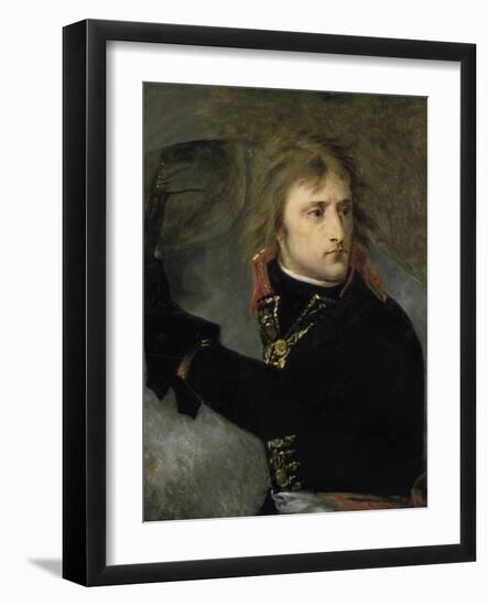 Napoleon Bonaparte on the Bridge at Arcole-Antoine-Jean Gros-Framed Art Print