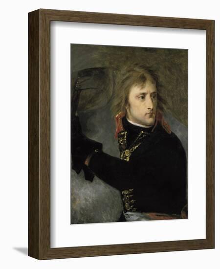 Napoleon Bonaparte on the Bridge at Arcole-Antoine-Jean Gros-Framed Art Print