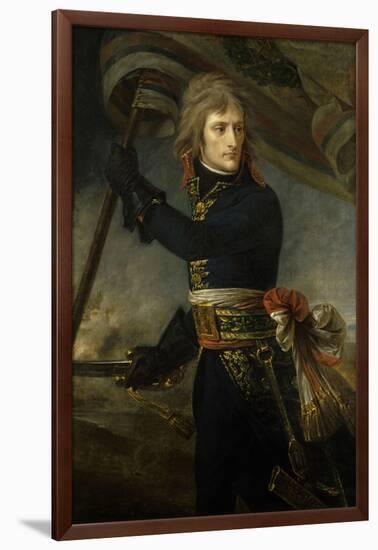 Napoleon Bonaparte on the Bridge of Arcole, Nov. 17, 1796-Antoine Jean Gros-Framed Art Print