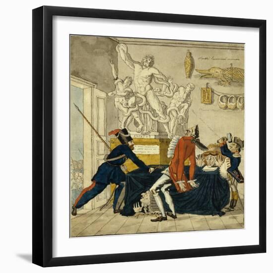 Napoleon Bonaparte Selling Stolen Goods, 1813-Ivan Ivanovich Terebenev-Framed Premium Giclee Print