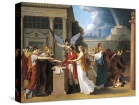 Napoleon Bonaparte Signing Peace of Amiens-Anatole Devosge-Stretched Canvas