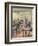 Napoleon Bonaparte Sitting in a Busy Restaurant-null-Framed Giclee Print