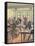 Napoleon Bonaparte Sitting in a Busy Restaurant-null-Framed Stretched Canvas