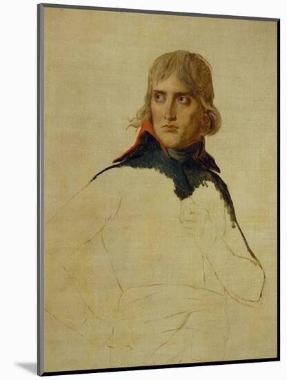 Napoleon Bonaparte, Study (1797/98)-Jacques-Louis David-Mounted Giclee Print