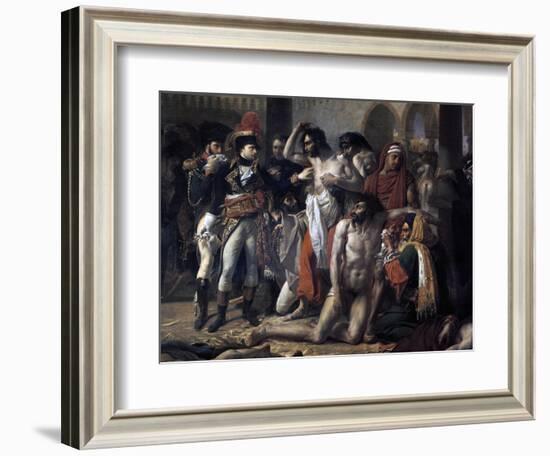 Napoleon Bonaparte Visiting the Plague Stricken of Jaffa, 11th March 1799, 1804-Antoine-Jean Gros-Framed Giclee Print