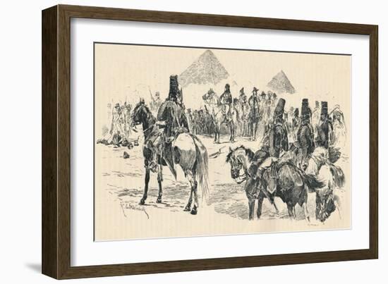 Napoleon Buonaparte at the Battle of the Pyramids, 1798, (1884)-Richard Caton II Woodville-Framed Giclee Print