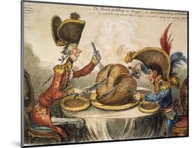 Napoleon Cartoon, 1805-James Gillray-Mounted Giclee Print