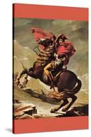 Napoleon Crosses The Great St. Bernard Pass-Jacques-Louis David-Stretched Canvas