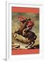 Napoleon Crosses The Great St. Bernard Pass-Jacques-Louis David-Framed Art Print