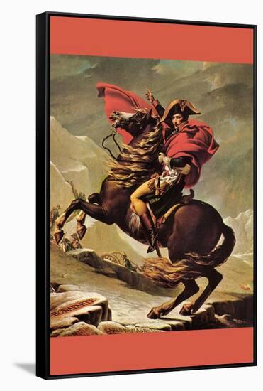 Napoleon Crosses The Great St. Bernard Pass-Jacques-Louis David-Framed Stretched Canvas