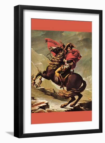 Napoleon Crosses The Great St. Bernard Pass-Jacques-Louis David-Framed Art Print