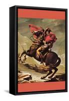 Napoleon Crosses The Great St. Bernard Pass-Jacques-Louis David-Framed Stretched Canvas