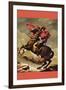 Napoleon Crosses The Great St. Bernard Pass-Jacques-Louis David-Framed Art Print