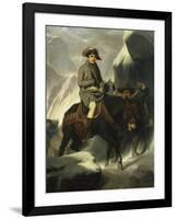 Napoleon Crossing the Alps, 1848-Paul Delaroche-Framed Giclee Print