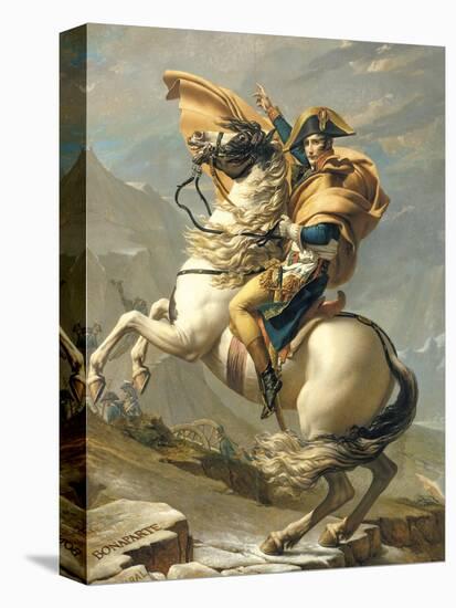 Napoleon Crossing the Alps at the St. Bernard Pass, 20th May 1800, circa 1800-01-Jacques-Louis David-Stretched Canvas