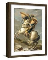 Napoleon Crossing the Alps at the St. Bernard Pass, 20th May 1800, circa 1800-01-Jacques-Louis David-Framed Giclee Print