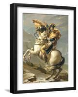 Napoleon Crossing the Alps at the St. Bernard Pass, 20th May 1800, circa 1800-01-Jacques-Louis David-Framed Giclee Print