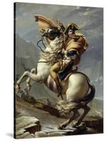 Napoleon Crossing the Alps at the St. Bernard Pass, May 20, 1800-Jacques Louis David-Stretched Canvas