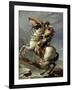 Napoleon Crossing the Alps at the St. Bernard Pass, May 20, 1800-Jacques Louis David-Framed Art Print