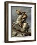 Napoleon Crossing the Alps at the St. Bernard Pass, May 20, 1800-Jacques Louis David-Framed Art Print