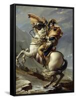 Napoleon Crossing the Alps at the St. Bernard Pass, May 20, 1800-Jacques Louis David-Framed Stretched Canvas