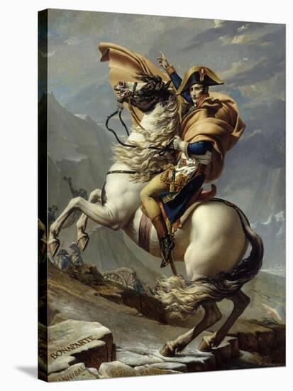 Napoleon Crossing the Alps at the St. Bernard Pass, May 20, 1800-Jacques Louis David-Stretched Canvas