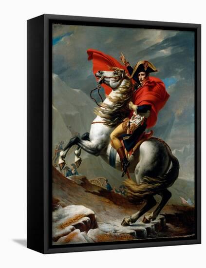 Napoleon Crossing the Alps, May 1800, 1802-03 (Oil on Canvas)-Jacques Louis David-Framed Stretched Canvas