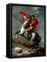 Napoleon Crossing the Alps, May 1800, 1802-03 (Oil on Canvas)-Jacques Louis David-Framed Stretched Canvas