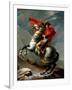 Napoleon Crossing the Alps, May 1800, 1802-03 (Oil on Canvas)-Jacques Louis David-Framed Giclee Print