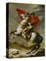 Napoleon Crossing the Alps-Jacques-Louis David-Stretched Canvas