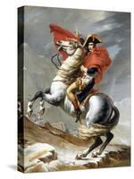 Napoleon Crossing the Saint-Bernard Pass-Jacques-Louis David-Stretched Canvas