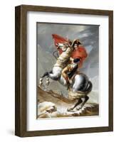 Napoleon Crossing the Saint-Bernard Pass-Jacques-Louis David-Framed Giclee Print