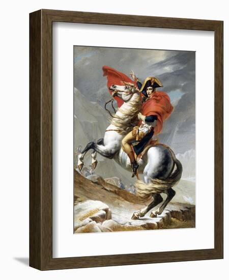 Napoleon Crossing the Saint-Bernard Pass-Jacques-Louis David-Framed Giclee Print