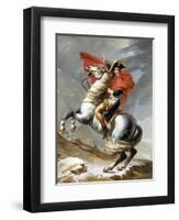 Napoleon Crossing the Saint-Bernard Pass-Jacques-Louis David-Framed Giclee Print