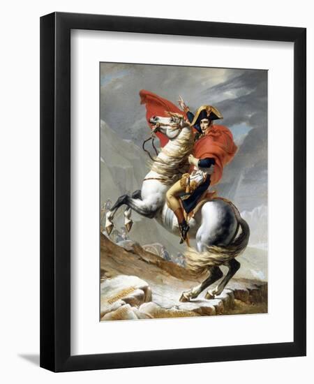 Napoleon Crossing the Saint-Bernard Pass-Jacques-Louis David-Framed Giclee Print